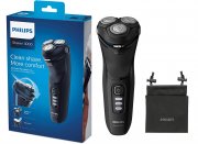 Philips Series 3000 Elektrischer Trocken- & Nassrasierer S3233/52 mit PowerCut-Klingen