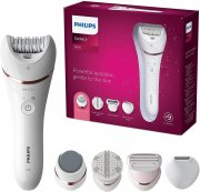 Philips Series 8000 BRE740/10 Epilierer inkl. 8 Aufs&auml;tze, kabellos mit Nass- und Trockenfunktion