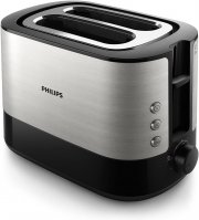 Philips Viva Collection HD2637/90 2-Schlitz Toaster mit Auftaufunktion inkl. Br&ouml;tchenaufsatz
