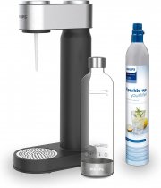 Philips Water ADD4902BK/10 GoZero Wassersprudler mit CO2-Zylinder und 1L Kunststoff-Flasche