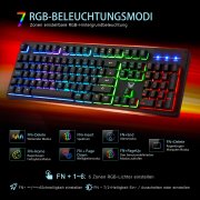 PICTEK mechanische Gaming Tastatur mit RGB Beleuchtung