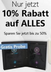 Pillashop 10% auf Alles + Gratis Probe von IntHim