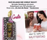 Pillashop 11% auf Alles + Gratis Handcreme ab &euro; 25,-- 