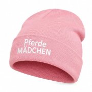 Pinke Pferde-Beanie f&uuml;r Reiterinnen zum Schn&auml;ppchenpreis