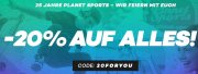 PlanetSports 20% Rabatt auf ALLES!