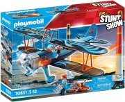 PLAYMOBIL Air Stuntshow 70831 Doppeldecker Ph&ouml;nix Flugzeug mit Motorger&auml;uschen
