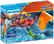 PLAYMOBIL City Action 70144 Seenot: Kitesurfer-Rettung mit Boot