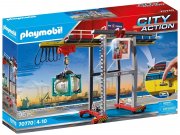 PLAYMOBIL City Action 70770 Elektrischer Portalkran mit Containern