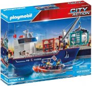 Playmobil City Action - Gro&szlig;es Containerschiff mit Zollboot
