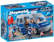 Playmobil City Action - Polizeibus mit Stra&szlig;ensperre 9236