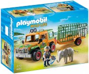 PLAYMOBIL Wild Life 6937 Rangergel&auml;ndewagen mit Anh&auml;nger