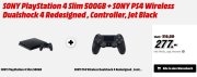 PlayStation 4 Slim 500GB + PS4 Wireless Dualshock Controller,