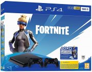 PlayStation 4 Slim - Konsole (500GB, Jet Black) + 2 Controller: Fortnite Neo Versa Bundle