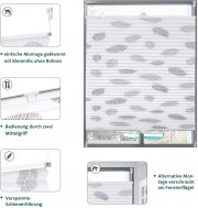 Plissee Klemmfix ohne Bohren, 80x130 cm Grau