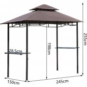 Plus des Tages: Outsunny Grillpavillon mit Doppeldach f&uuml;r 119,90&euro; incl VSK