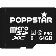 Poppstar micro SDHC UHS-1 U3 Speicherkarte Class10 inkl. SD Adapter - 64 GB f&uuml;r 19.94&euro; statt 30.52&euro;
