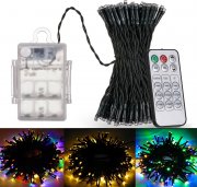 Porashine 15 Meter 150 LEDs Lichterkette Warmwei&szlig; und RGB mit 9 Licht-Modi