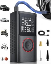 Powools 150PSI Akku Kompressor mit LED-Licht & Auto-Stopp