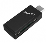 Praktischer USB-C Kartenleser f&uuml;r SD- oder Micro SD-Karten von Aukey nur 3,99 Euro statt 8,99 Euro