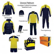 Premium Fu&szlig;ball Set: Trainingsanzug, Trikot, Regenjacke, Shorts, Winterjacke, Stutzen, Tasche uvm