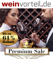 Premium-Sale bei Weinvorteil mit bis zu 64% Rabatt auf eine exklusive Auswahl an Weinen