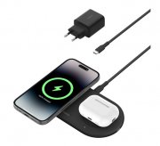 (Prime Angebot) Belkin BoostCharge Pro kabellose 2-in-1-Ladestation mit magnetischem Qi2 (15W)
