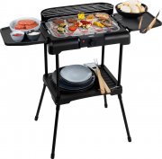Princess 112250 Elektro Standgrill mit seitlichen Ablagen und Ablagegestell