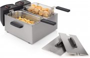 Princess 183123 Edelstahl Doppel-Fritteuse 2 x 3 Liter mit Kaltzonenfunktion