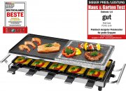 ProfiCook PC-RG 1144 Raclette/Tischgrill mit Naturgrillstein und Wendegussplatte