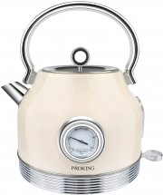 PROKING Wasserkocher Edelstahl beige 