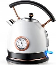 Pukomc Elektrischer 1.8 Liter Edelstahl Wasserkocher mit Led Licht, Wasser- und Temperaturanzeige
