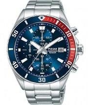 PULSAR PM3185X1 Herren Analog Quarz Uhr mit Edelstahl Armband