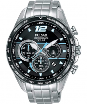 Pulsar PZ5031X1 Rally Herren Chronograph Edelstahl mit Titankarbidl&uuml;nette und Metallband