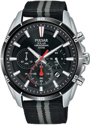 Pulsar PZ5091X1 Rally Herren Chronograph Edelstahl mit Titankarbidl&uuml;nette und Metallband