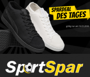 PUMA Basket evoKNIT 3D Sneaker f&uuml;r Herren in Schwarz oder Wei&szlig; nur heute f&uuml;r 22,13 Euro