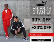 Puma Friends & Family Tage: 30 % Gutschein-Rabatt auf das gesamte Sortiment