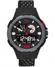 PUMA P5073 Herren Bold Analog-Digital Three-Hand Polycarbonate Uhr