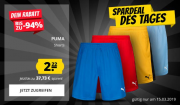Puma Sport-Shorts f&uuml;r je 2,22 Euro + einmalig 3,95 Euro Versand bei SportSpar