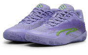 PUMA Stewie 3 Lace Em Up Damen und Herren Basketball-Schuh 311346 01 Lila/Gr&uuml;n