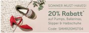 Pumps, Ballerinas, Slipper & Halbschuhe mit 20% Gutschein bei mirapodo