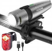 PUTARE wiederaufladbares Fahrradlicht Set mit 2 Leuchtmodi IPX5 Wasserdicht