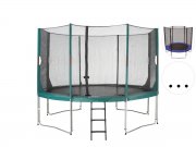 PWS Trampolin mit Sicherheitsnetz + 2 Fu&szlig;balltore
