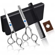 Qhui Haarschere Set, 2 Extra Scharfe Haarschneideschere mit Etui f&uuml;r 24,88&euro; statt 32,35&euro;