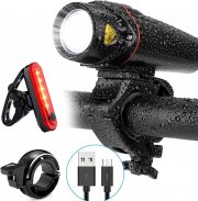 Qoirity wiederaufladbares Smart Sensor LED Fahrradlicht Set