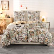 Qucover 3 Teiliges Bettw&auml;sche Set 155x220cm aus Baumwolle