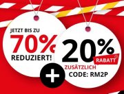 R&auml;umungsverkauf bis zu 70% Rabatt + 20% Extra-Rabatt auf ALLES im Versandhaus Klingel