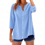 Rapbin Damen Leinenhemd (Musselin Baumwolle) f&uuml;r nur 18,02&euro;