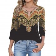 Rapbin Tunika Bluse mit 3/4 &Auml;rmeln und Ring-Lochausschnitt f&uuml;r nur 10,93&euro;