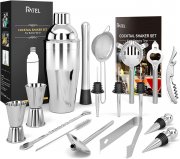 RATEL 17 teiliges Edelstahl Cocktail Shaker Set inkl. Cocktailbuch