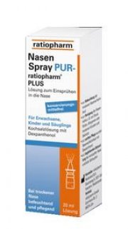 Ratiopharm Nasenspray Pur Plus f&uuml;r 2&euro; - 20ml Pflegenasenspray